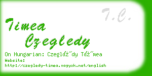 timea czegledy business card